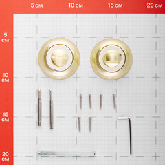 Фиксатор Punto BK6 TL круглая розетка золото - фото 3