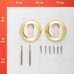 Ключевина Punto ET TL круглая розетка золото - фото 2