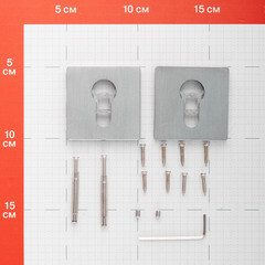 Ключевина Fuaro ET квадратная розетка сатинированный хром - фото 2