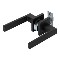 Комплект фурнитуры для двери Corsa Deco Clover с защелкой и петлями квадратная розетка черный (990307) - фото 4