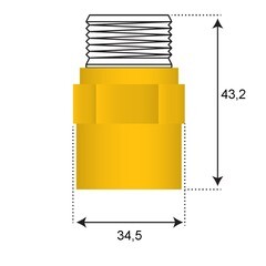 Муфта диэлектрическая прямая 3/4 ВР(г) х 3/4 НР(ш) - фото 3