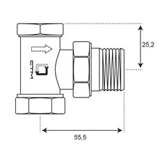 Клапан запорный угловой СТМ 3/4 ВР(г) х 3/4 НР(ш) для радиатора (CARAVL34) - фото 4