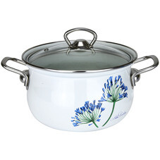 Кастрюля Магнитогорская эмаль Укроп 3 л эмалированная сталь (055039)