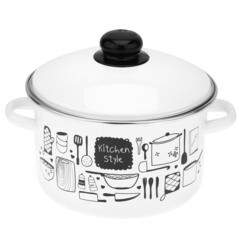 Кастрюля Магнитогорская эмаль Kitchen 3 л эмалированная сталь (008884)