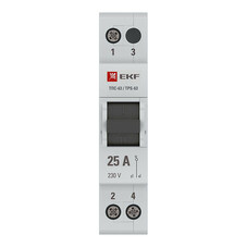 Трехпозиционный переключатель EKF PROxima ТПС-63 1Р 25А 4,5 кА 230 В на DIN-рейку (TPS125)