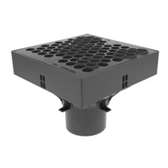 Дождеприемник пластиковый 250х250 мм Gidrolica черный - фото 1