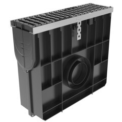 Изображение товара Пескоуловитель для лотка водоотводного пластиковый 500х160х478 мм Gidrolica Pro с полиамидной решеткой (08089pro)