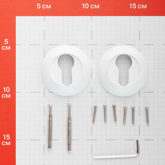 Ключевина Corsa Deco круглая розетка белая (990321) - фото 2