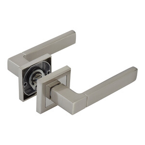 Ручка дверная Corsa Deco Clover квадратная розетка матовый никель/хром ...