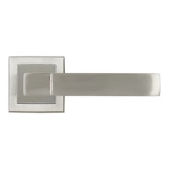 Ручка дверная Corsa Deco Clover квадратная розетка матовый никель/хром (990323) - фото 4