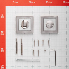 Фиксатор Corsa Deco квадратная розетка матовый никель/хром (990325) - фото 3