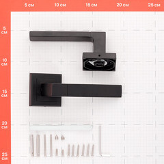 Ручка дверная Corsa Deco Clover квадратная розетка черная (990326) - фото 2