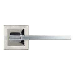 Ручка дверная Corsa Deco Aster квадратная розетка матовый никель/хром (990327) - фото 2