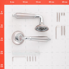 Ручка дверная Punto Libretto круглая розетка матовый никель/хром - фото 2