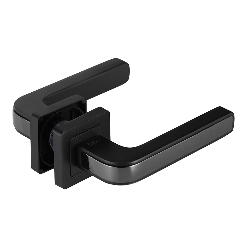 Изображение товара Ручка дверная Punto Nova квадратная розетка черная Изображение товара Ручка дверная Punto Nova квадратная розетка черная