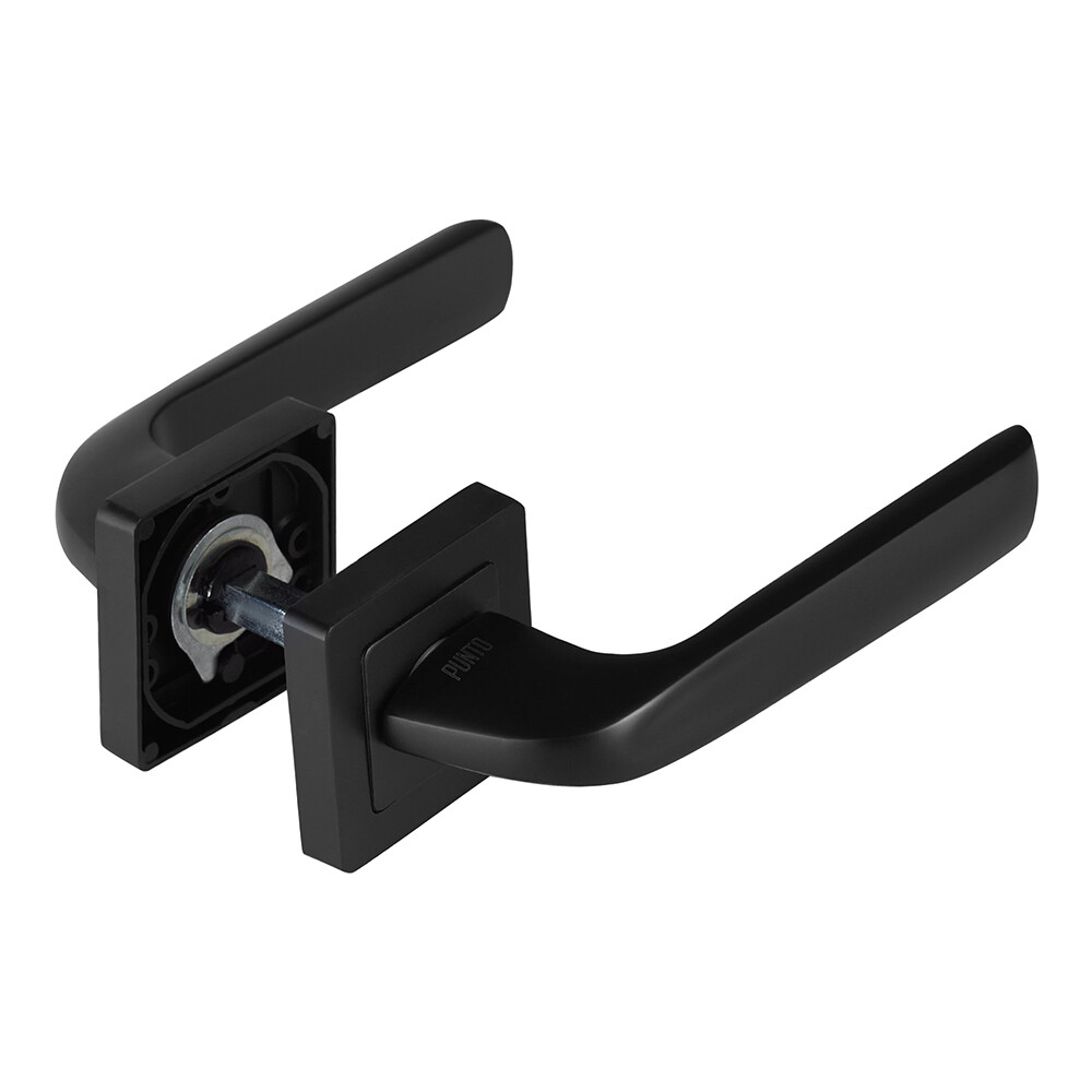 Изображение товара Ручка дверная Punto Saturn квадратная розетка черная Изображение товара Ручка дверная Punto Saturn квадратная розетка черная