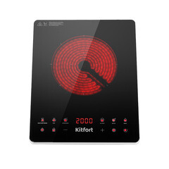 Плита инфракрасная Kitfort КТ-140 1 конфорка черная - фото 1