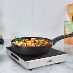 Плита инфракрасная Kitfort КТ-146 1 конфорка черная/серебристая - фото 2