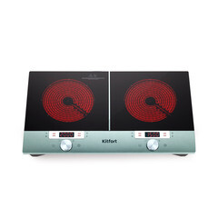 Плита инфракрасная Kitfort КТ-155 2 конфорки черная/серебристая - фото 5