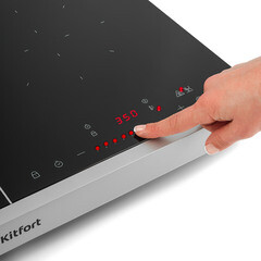 Плита инфракрасная Kitfort КТ-147 2 конфорки черная/серебристая - фото 3