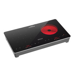 Плита индукционно-инфракрасная Kitfort КТ-164 2 конфорки черная/серебристая - фото 1