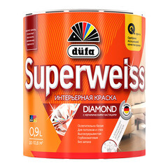 Краска интерьерная Dufa Superweiss RD4 база 1 белая 0,9 л - фото 1