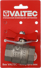 Кран шаровой латунный Valtec Base 1 ВР(г) х 1 ВР(г) бабочка прямой (VT.217.N.06) - фото 3