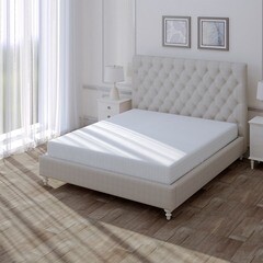 Простыня на резинке 200х200х25 см страйп-сатин белая Verossa Stripe - фото 3