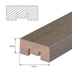 Декоративная рейка МДФ 35х16х2700 мм анкор винтаж Стильный Дом - фото 5