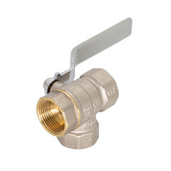 Кран шаровой латунный СТМ Стандарт 1/2 ВР(г) х 1/2 ВР(г) ручка трехходовой (CW3FT012) - фото 5