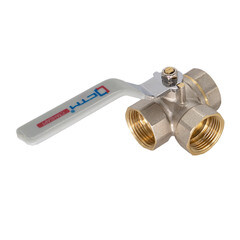 Кран шаровой латунный СТМ Стандарт 1/2 ВР(г) х 1/2 ВР(г) ручка трехходовой (CW3FT012) - фото 6