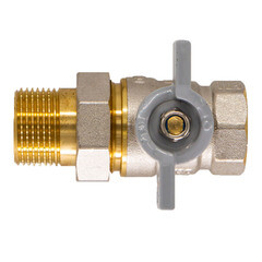 Кран шаровой латунный СТМ Стандарт 1 ВР(г) х 1 НР(ш) бабочка с накидной гайкой прямой (CWAFM001) - фото 6