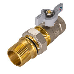 Кран шаровой латунный СТМ Стандарт 1 ВР(г) х 1 НР(ш) бабочка с накидной гайкой прямой (CWAFM001) - фото 5