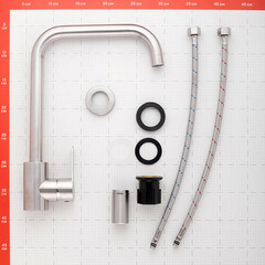 Смеситель для кухни Corsa Deco Everest нержавеющая сталь с высоким изливом однорычажный (966375) - фото 4