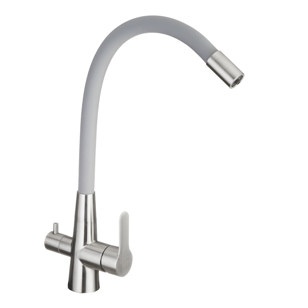 Изображение товара Смеситель для кухни Corsa Deco Pure с гибким изливом и подключением к фильтру