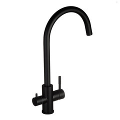 Смеситель для кухни Corsa Deco Pride черный с высоким изливом с подключением к фильтру однорычажный (966380) - фото 8