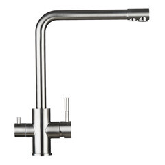 Смеситель для кухни Esko Kitchen сатин с высоким изливом с подключением к фильтру однорычажный (K24) - фото 7