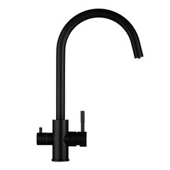 Смеситель для кухни Esko Kitchen черный с высоким изливом с подключением к фильтру однорычажный (K22 B) - фото 3