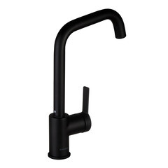 Смеситель для кухни Swedbe Diana черный с высоким изливом однорычажный (1041B) - фото 6