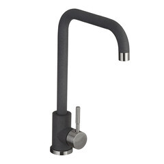 Изображение товара Смеситель для кухни Granula Standart графит с высоким изливом однорычажный (ST-4033, ГРАФИТ)