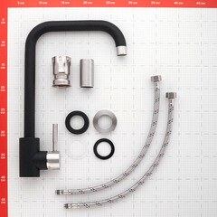 Смеситель для кухни Granula Standart черный с высоким изливом однорычажный (ST-4033, ЧЁРНЫЙ) - фото 3