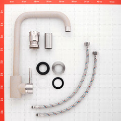 Смеситель для кухни Granula Standart бежевый с высоким изливом однорычажный (ST-4033, БЕЖЕВЫЙ) - фото 2