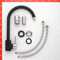 Смеситель для кухни Granula Standart черный с высоким изливом однорычажный (ST-4031, ЧЁРНЫЙ) - фото 5