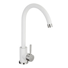 Смеситель для кухни Granula Standart белый с высоким изливом однорычажный (ST-4031, БЕЛЫЙ) - фото 1