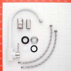 Смеситель для кухни Granula Standart белый с высоким изливом однорычажный (ST-4031, БЕЛЫЙ) - фото 2