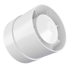 Вентилятор канальный осевой НашВент Джаз d125 мм белый - фото 2