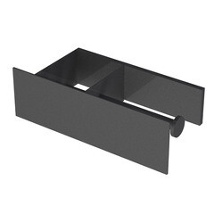 Держатель для туалетной бумаги Flow Skyline с полкой металл черный (Fl-sky-du26пр-ч) - фото 1