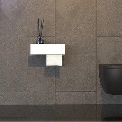 Держатель для туалетной бумаги Flow Skyline с полкой металл белый (Fl-sky-du26пр-б) - фото 3