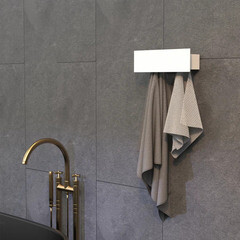 Вешалка для ванной Flow Skyline 3 крючка на шуруп металл белая (Fl-sky-hook30-б) - фото 3