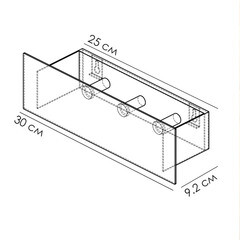 Вешалка для ванной Flow Skyline 3 крючка на шуруп металл белая (Fl-sky-hook30-б) - фото 2
